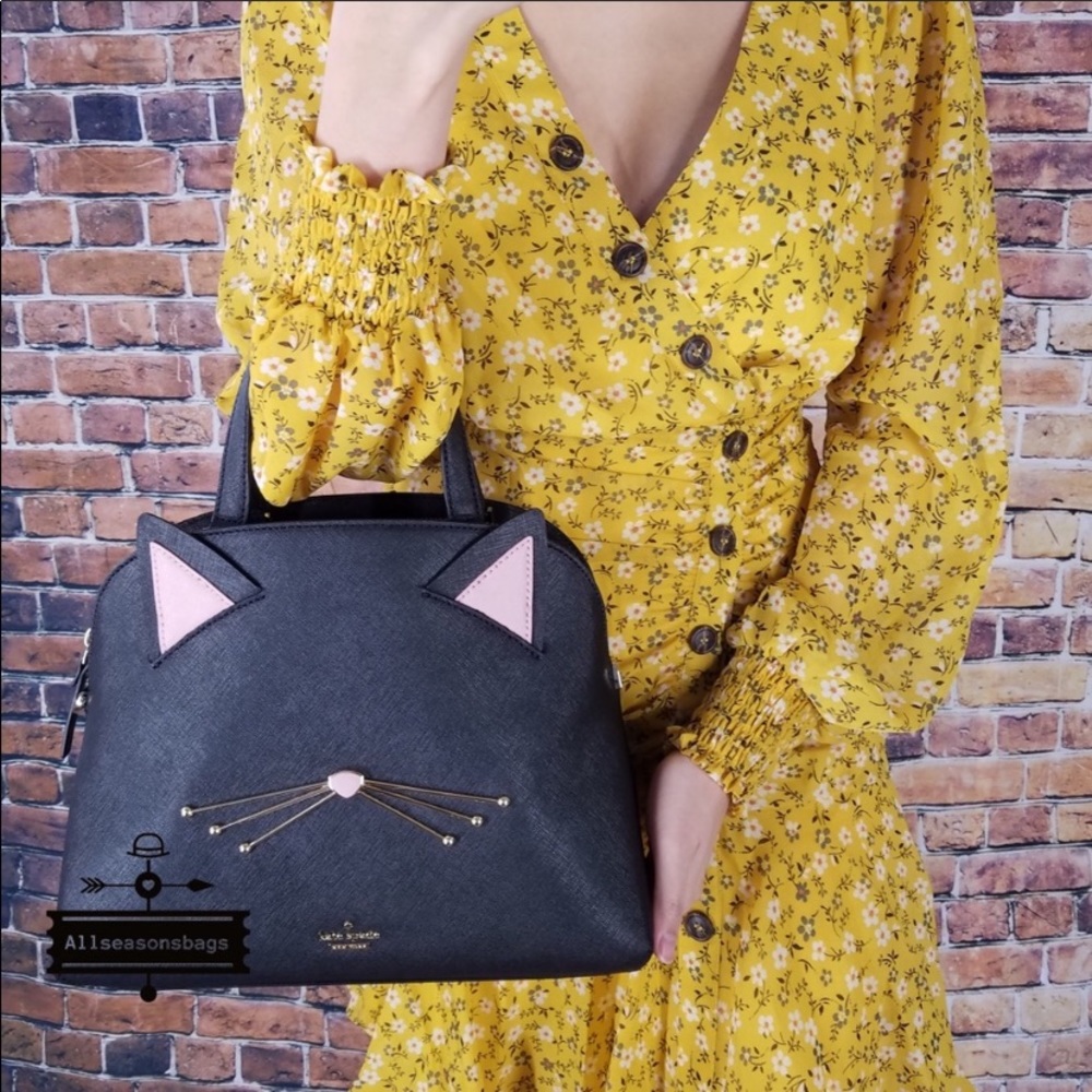 Kate spade cat meow Lottie black wallet NWT SET - Picture 6 of 8